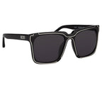 Kokon To Zai Sunglasses D-Frame Black and Grey