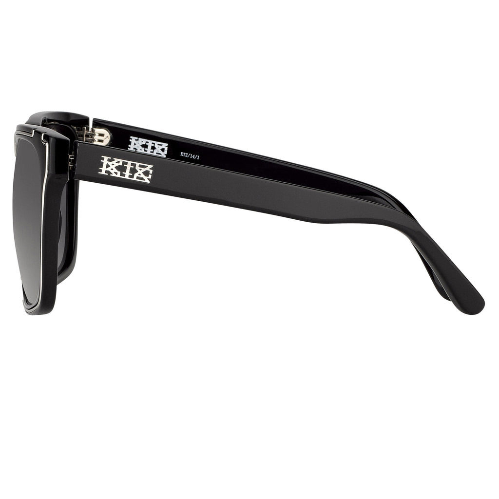 Kokon To Zai Sunglasses D-Frame Black and Grey