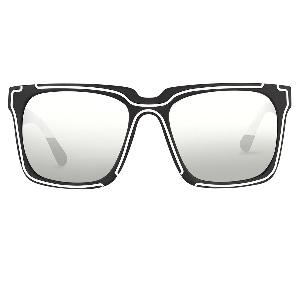 Kokon To Zai Sunglasses D-Frame Black and Silver
