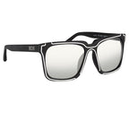 Kokon To Zai Sunglasses D-Frame Black and Silver