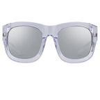 Kokon To Zai Sunglasses Oversized Clear and Silver