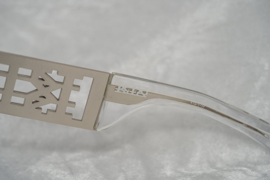Kokon To Zai Sunglasses Oversized Clear and Silver