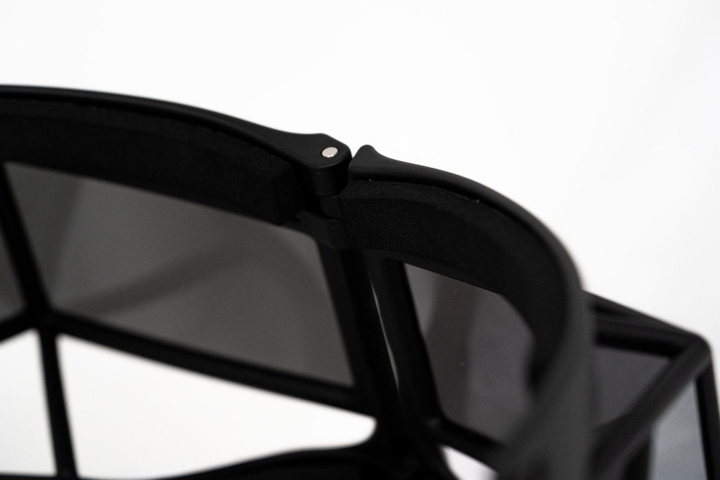 Kokon To Zai Sunglasses Shield Mask Matte Black and Silver