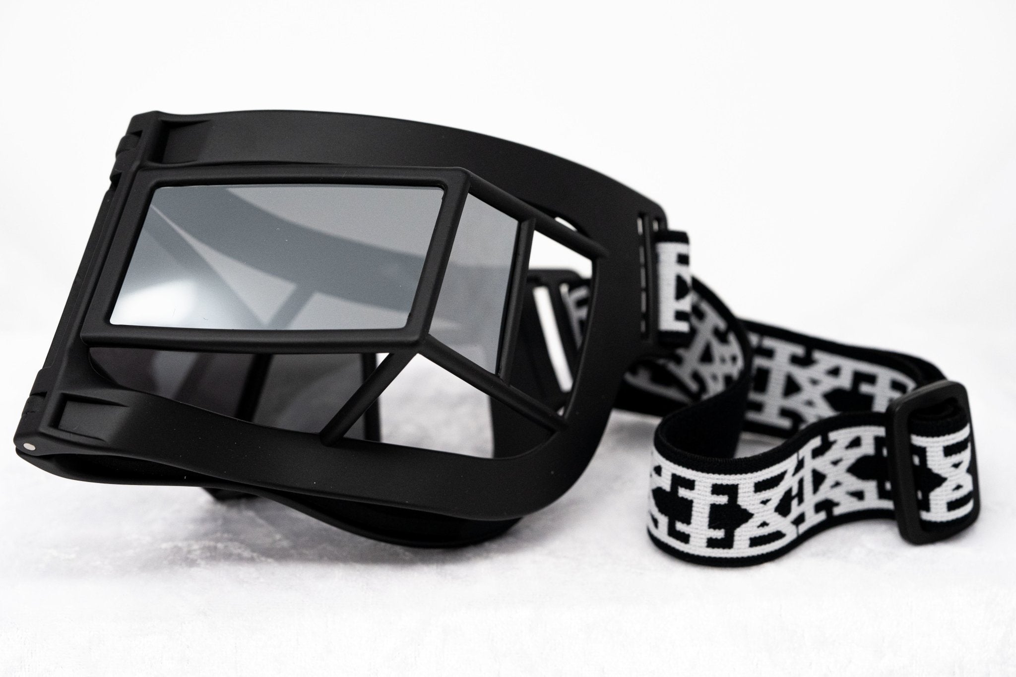Kokon To Zai Sunglasses Shield Mask Matte Black and Silver