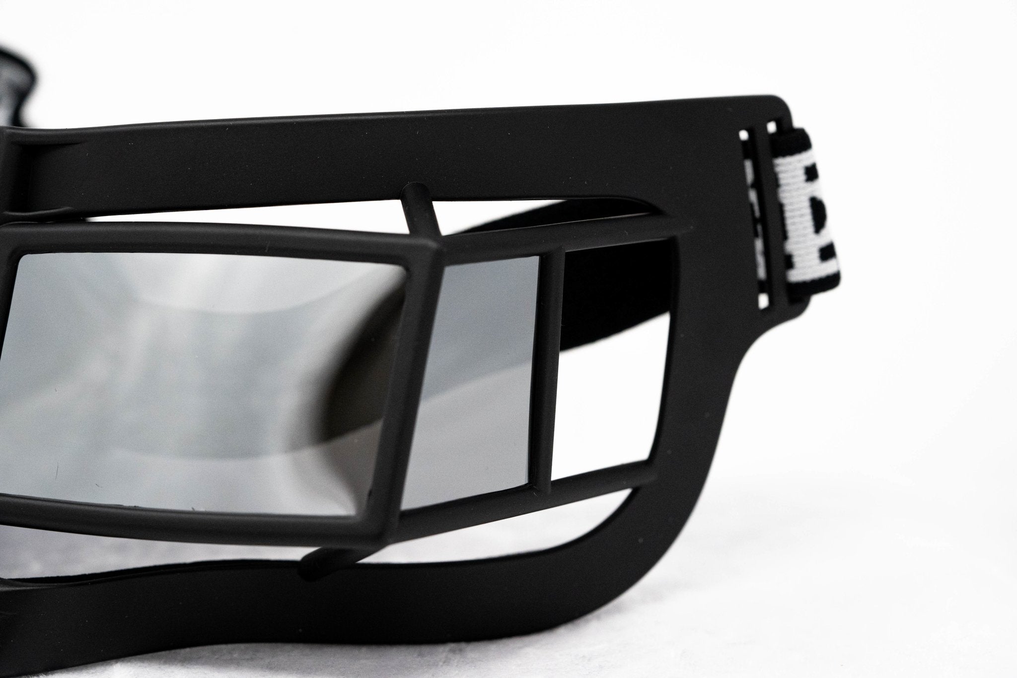 Kokon To Zai Sunglasses Shield Mask Matte Black and Silver