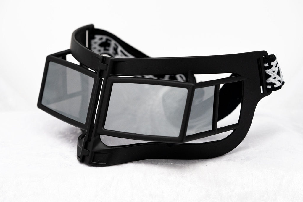 Kokon To Zai Sunglasses Shield Mask Matte Black and Silver
