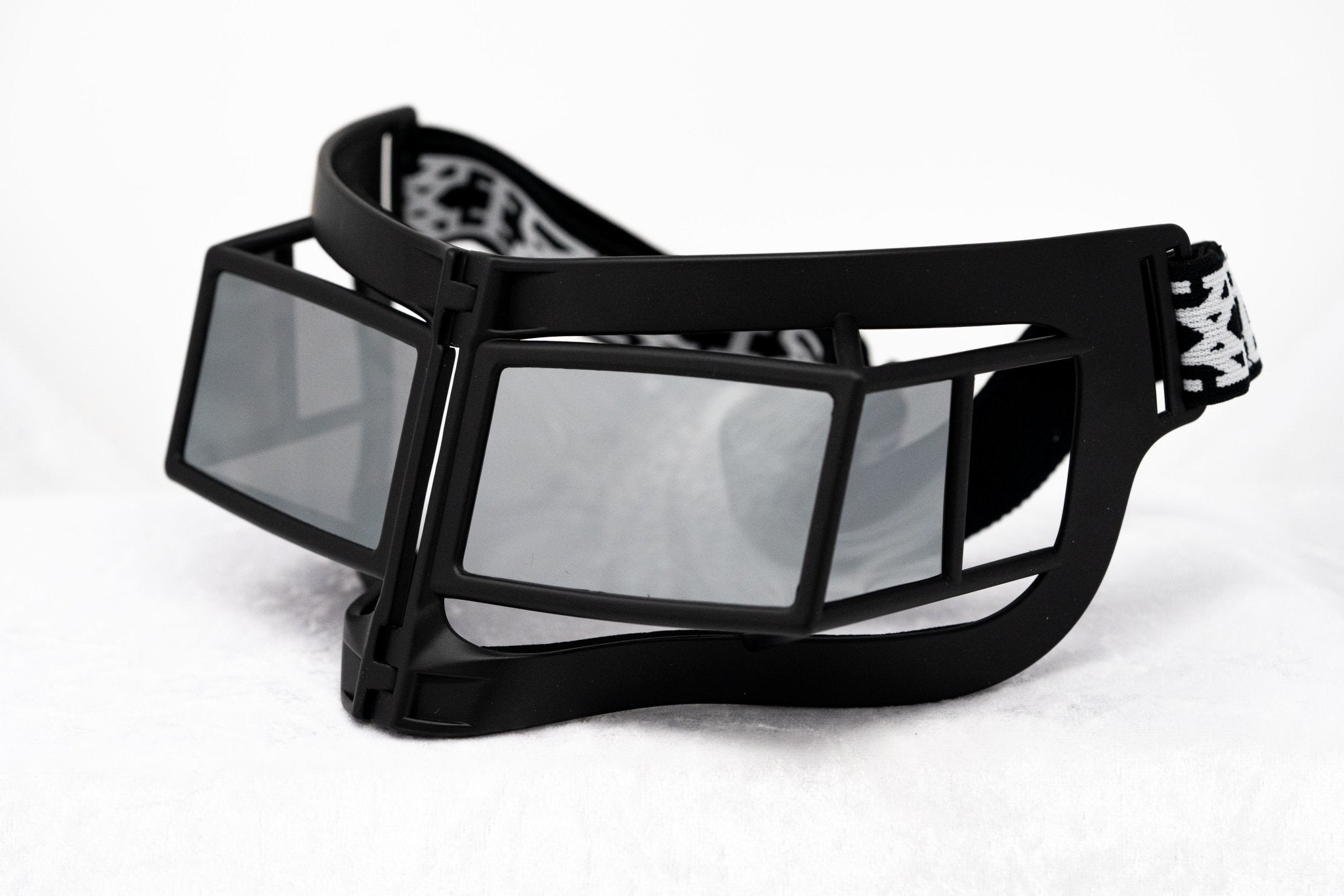 Kokon To Zai Sunglasses Shield Mask Matte Black and Silver