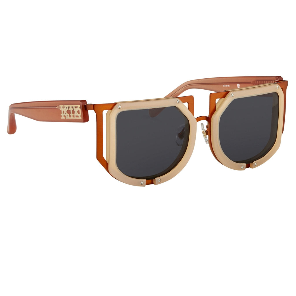 Kokon To Zai Sunglasses Special Beige Orange and Dark Grey