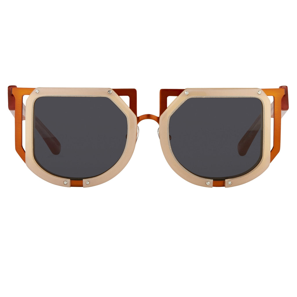 Kokon To Zai Sunglasses Special Beige Orange and Dark Grey