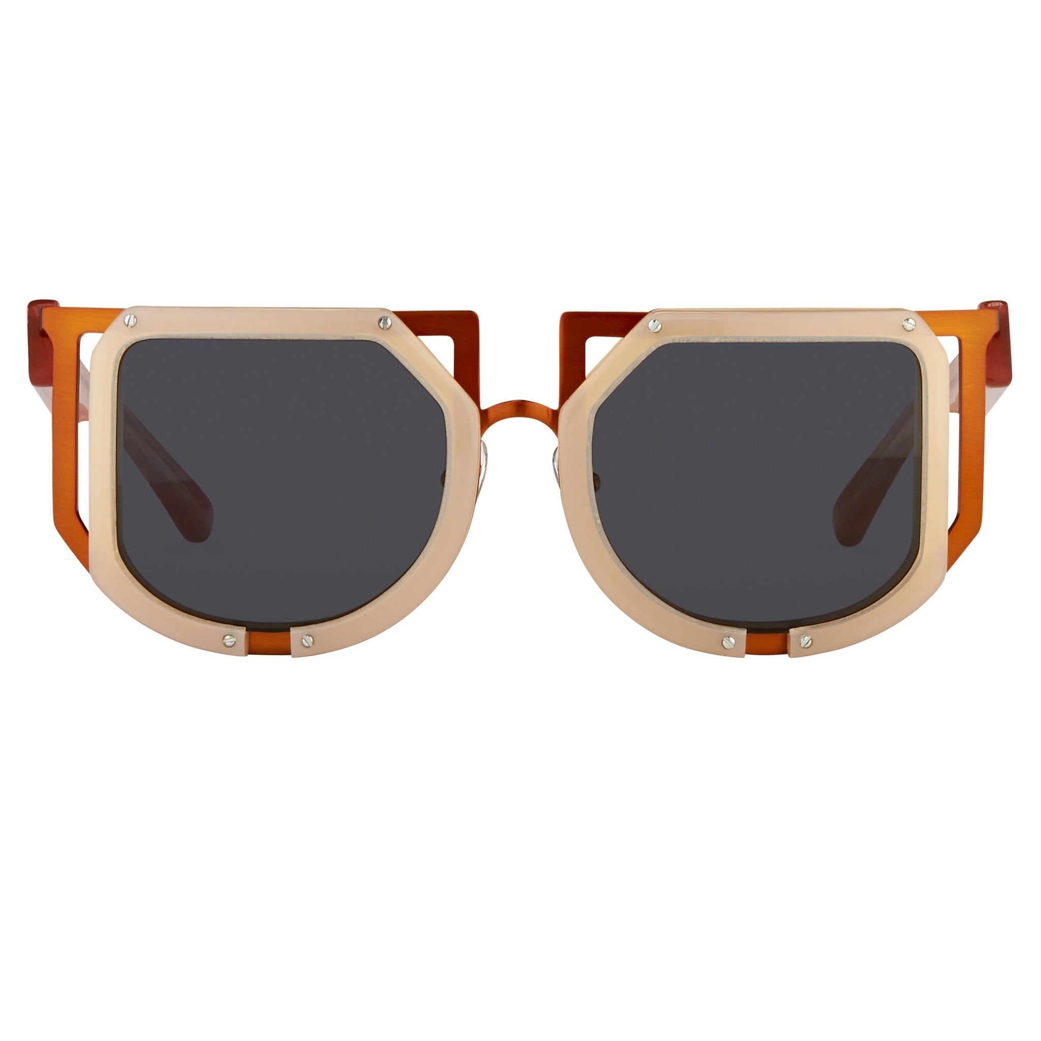 Kokon To Zai Sunglasses Special Beige Orange and Dark Grey
