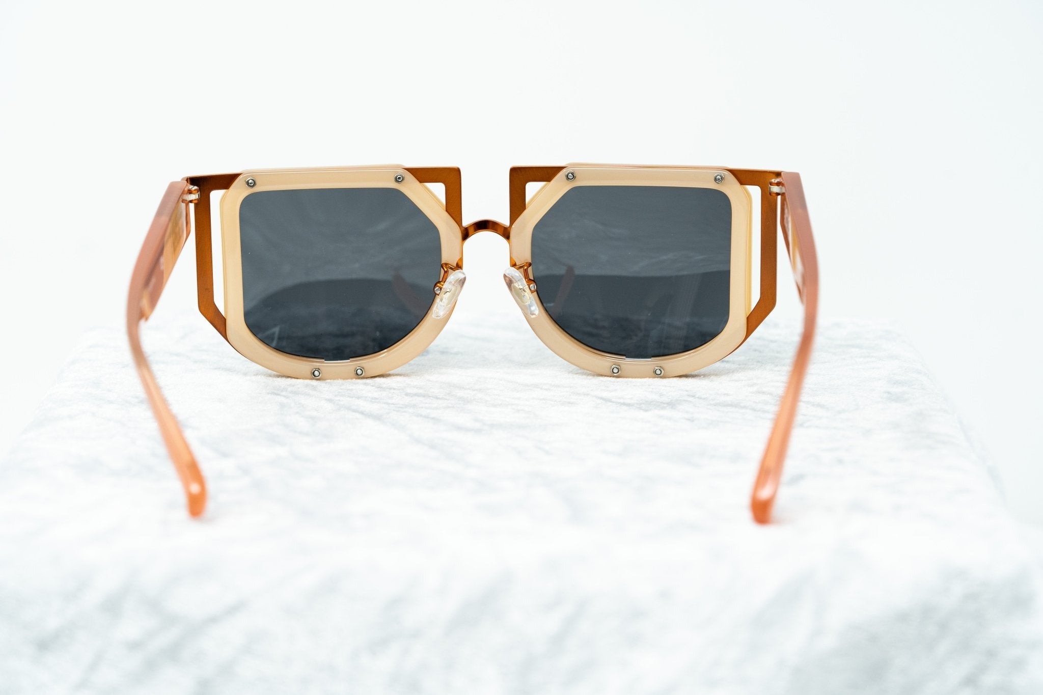 Kokon To Zai Sunglasses Special Beige Orange and Dark Grey