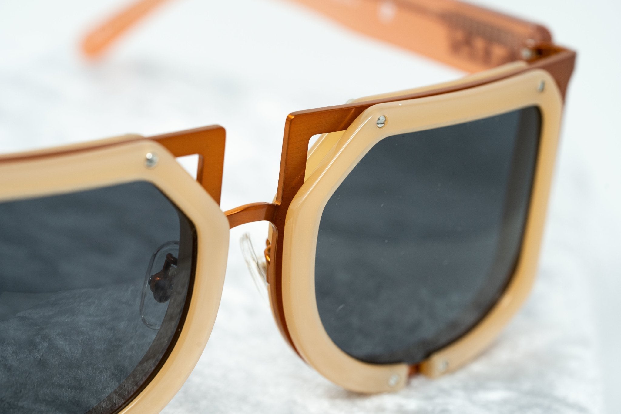 Kokon To Zai Sunglasses Special Beige Orange and Dark Grey