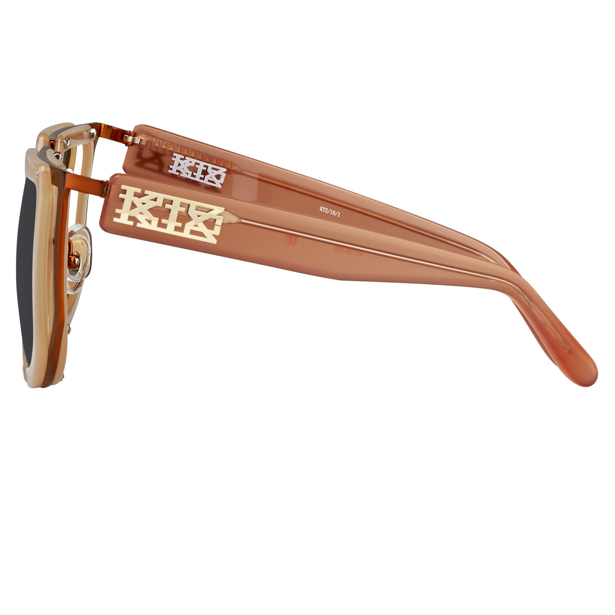 Kokon To Zai Sunglasses Special Beige Orange and Dark Grey