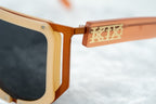 Kokon To Zai Sunglasses Special Beige Orange and Dark Grey