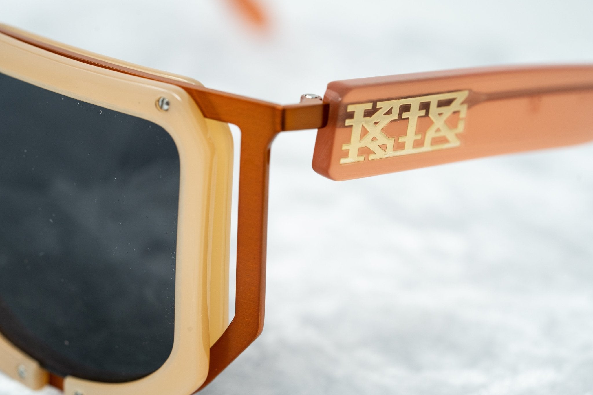 Kokon To Zai Sunglasses Special Beige Orange and Dark Grey