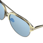 Kris Van Assche Men's Sunglasses Silver and Blue