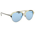 Kris Van Assche Men's Sunglasses Silver and Blue