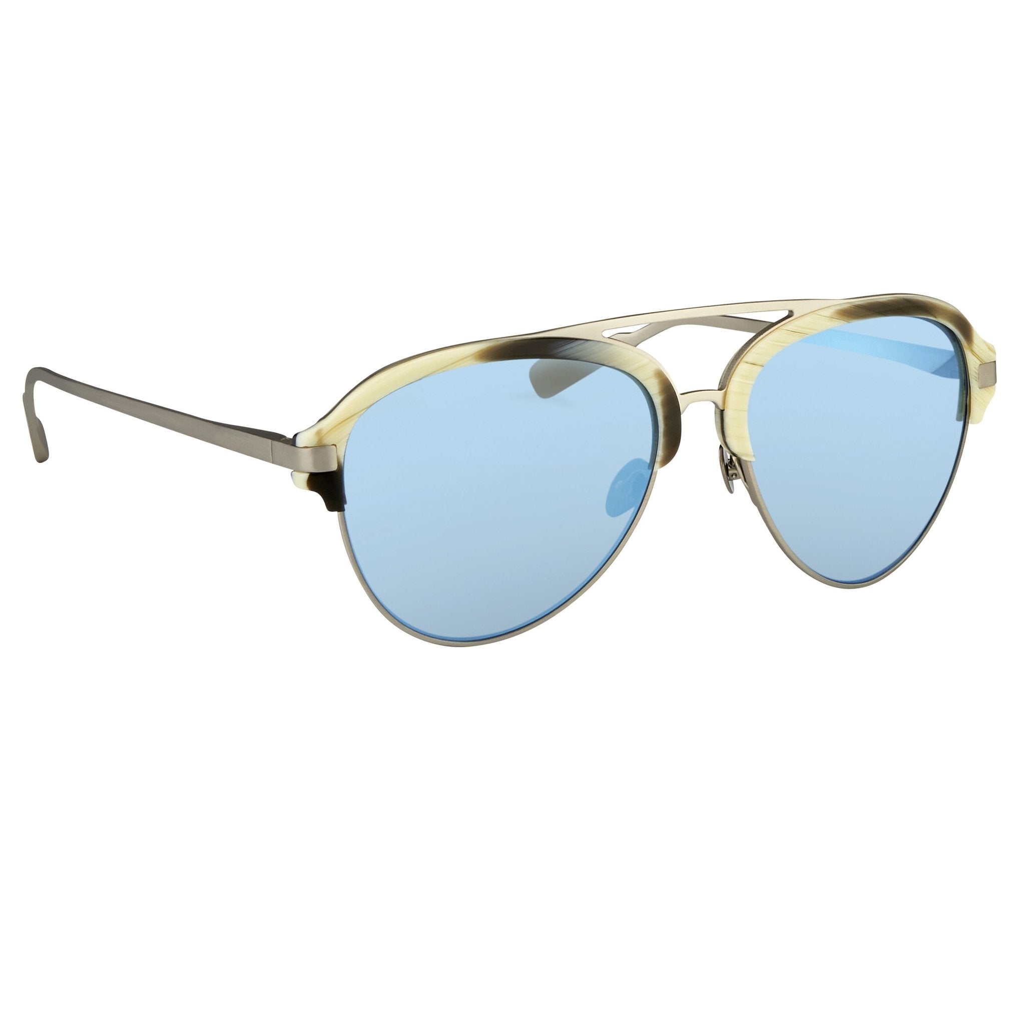 Kris Van Assche Men's Sunglasses Silver and Blue