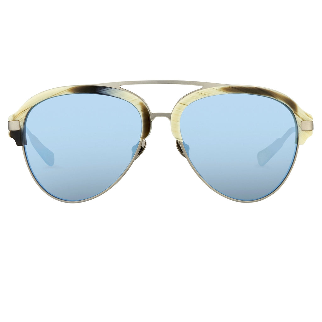 Kris Van Assche Men's Sunglasses Silver and Blue
