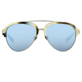 Kris Van Assche Men's Sunglasses Silver and Blue