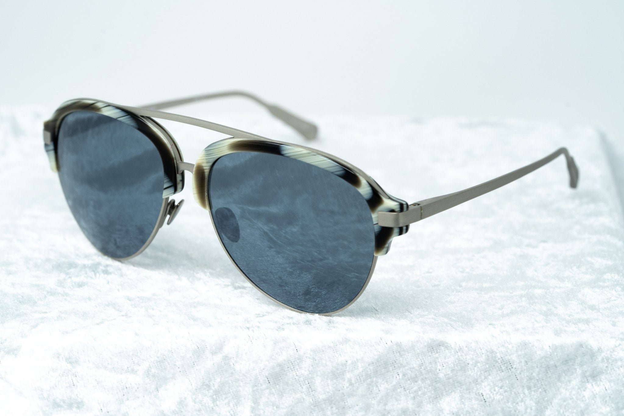 Kris Van Assche Men's Sunglasses Silver and Blue