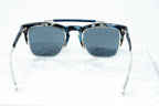 Kris Van Assche Sunglasses D-Frame Black Tortoise and Blue Lenses