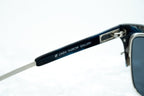 Kris Van Assche Sunglasses D-Frame Black Tortoise and Blue Lenses