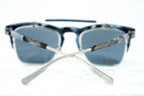 Kris Van Assche Sunglasses D-Frame Black Tortoise and Blue Lenses