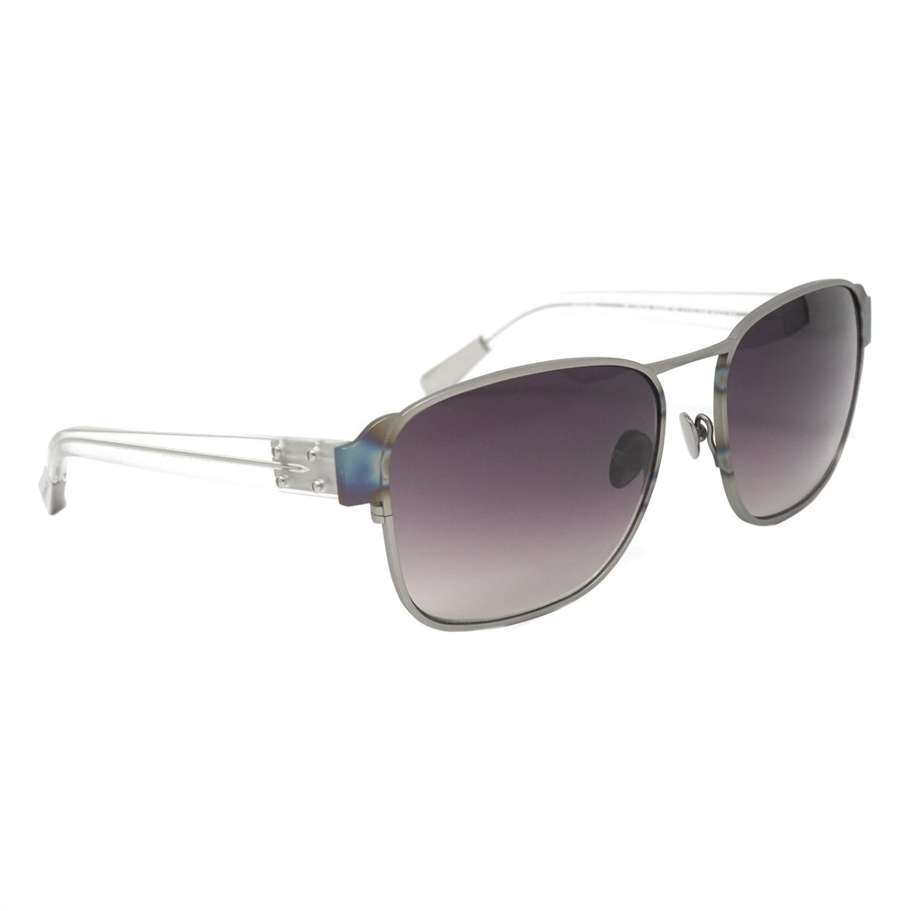 Kris Van Assche Sunglasses D-Frame Iridescent Silver and Purple