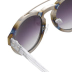 Kris Van Assche Sunglasses Round Burnt Silver and Grey