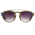 Kris Van Assche Sunglasses Round Burnt Silver and Grey