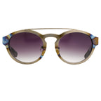 Kris Van Assche Sunglasses Round Burnt Silver and Grey