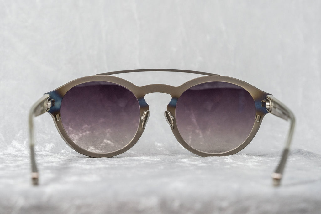 Kris Van Assche Sunglasses Round Burnt Silver and Grey