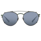 Kris Van Assche Sunglasses Round Green and Gunmetal Grey