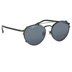 Kris Van Assche Sunglasses Round Green and Gunmetal Grey