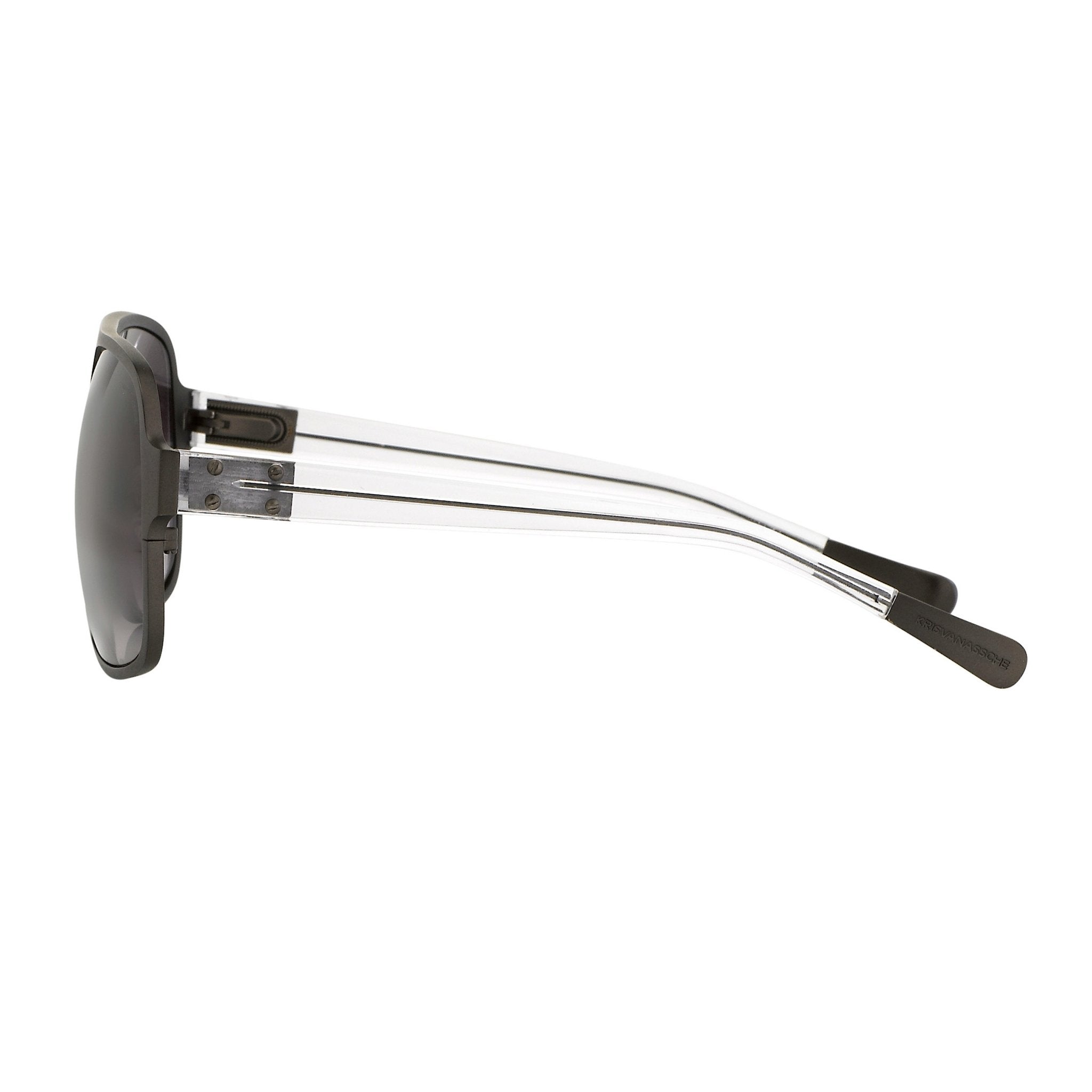 Kris Van Assche Sunglasses Rectangular Brown and Grey