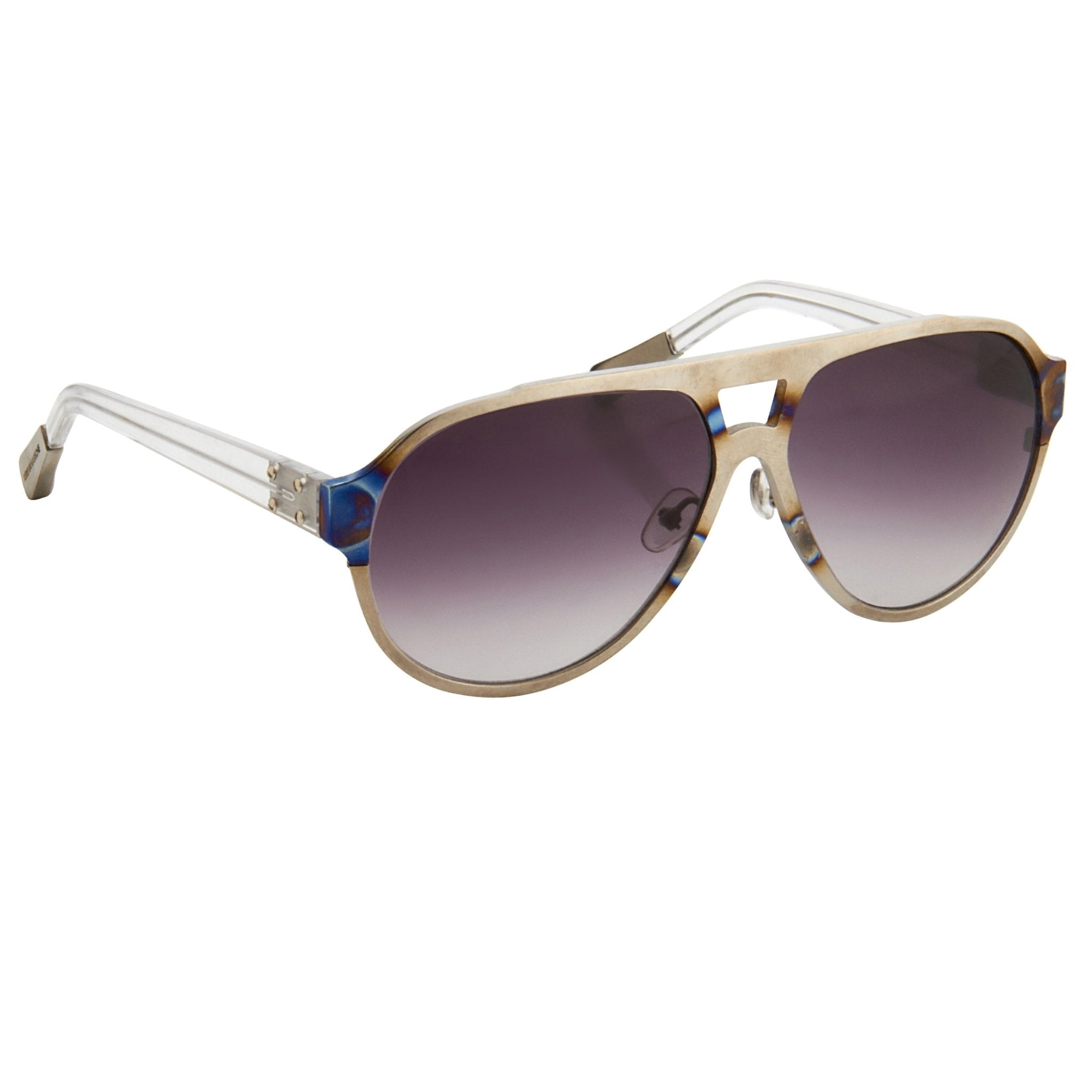 Kris Van Assche Sunglasses Silver and Purple