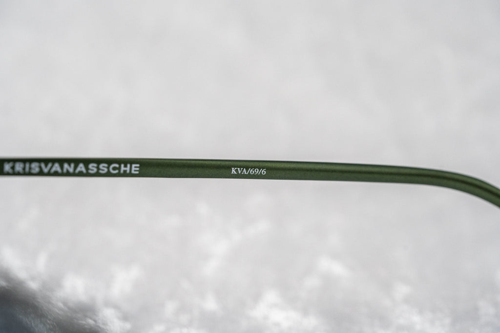 Kris Van Assche Sunglasses Round Green and Flash