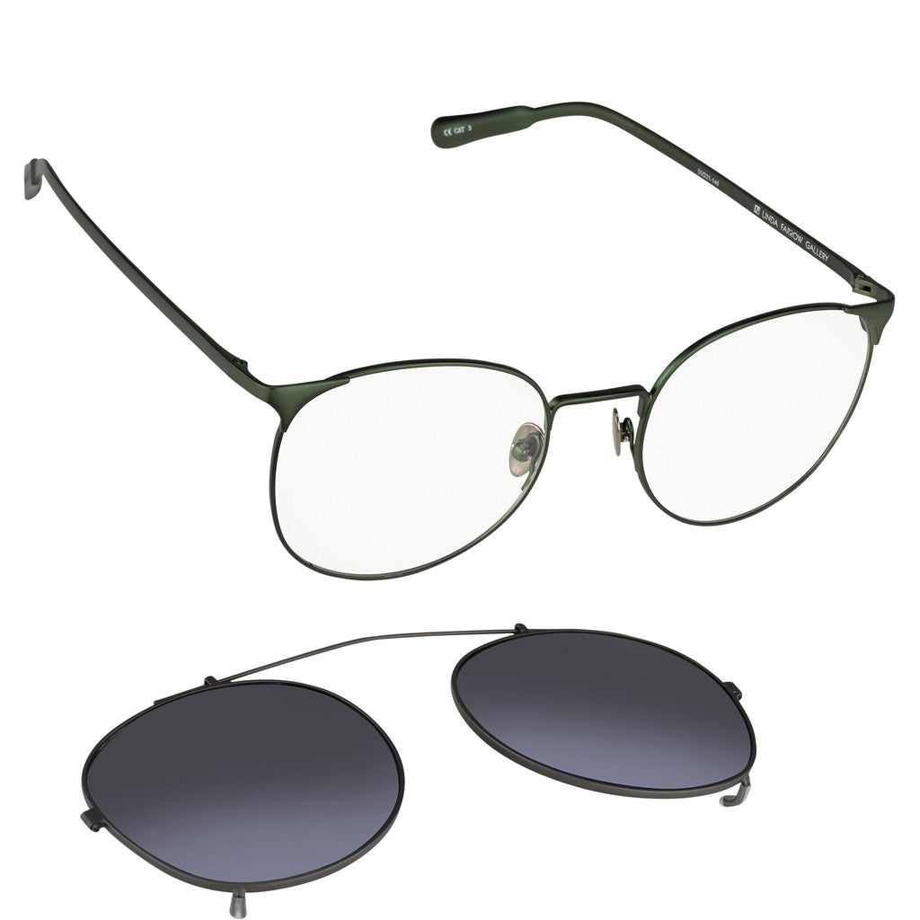 Kris Van Assche Sunglasses Round Green and Flash