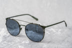 Kris Van Assche Sunglasses Round Green and Flash