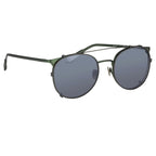 Kris Van Assche Sunglasses Round Green and Flash