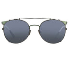 Kris Van Assche Sunglasses Round Green and Flash