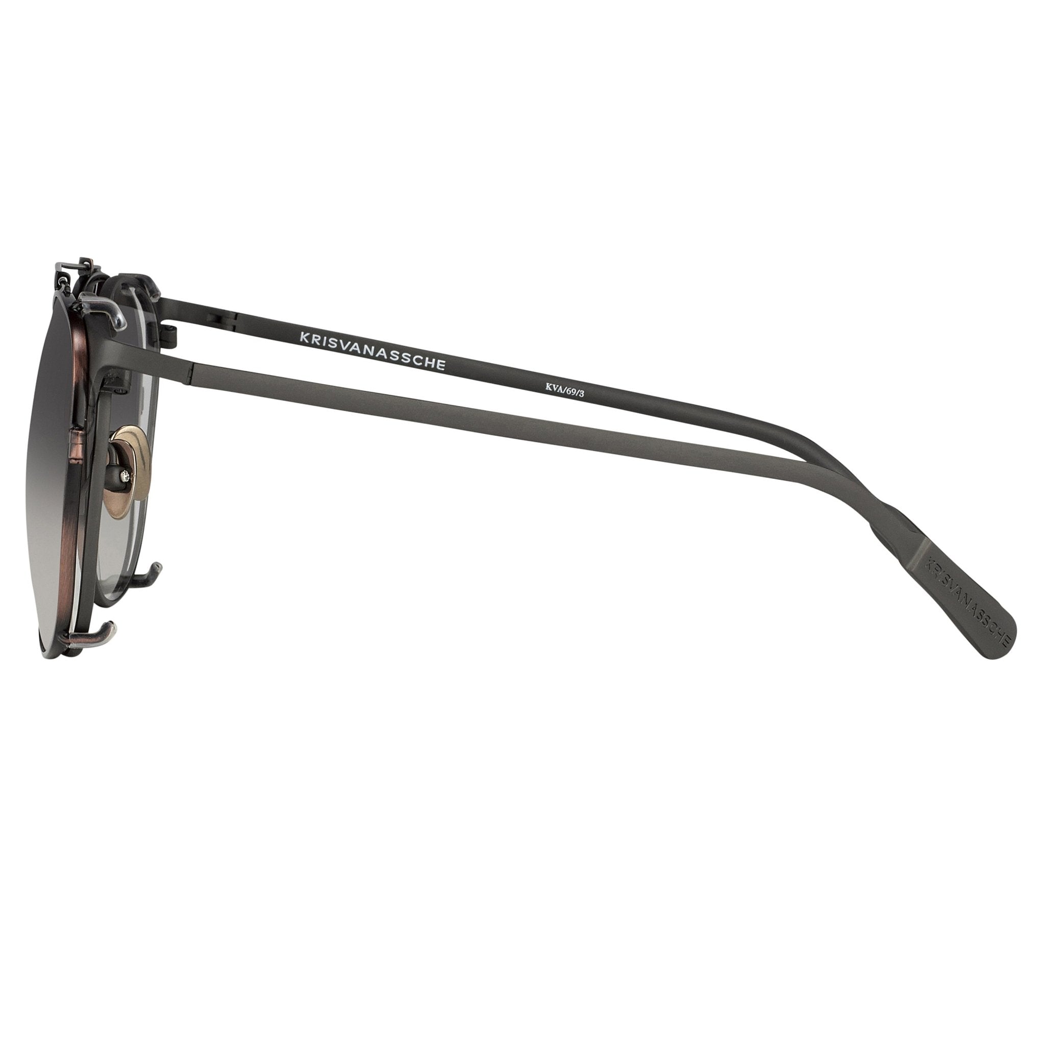 Kris Van Assche Sunglasses Round Bronze and Grey