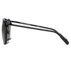 Kris Van Assche Sunglasses Round Shiny Black and Green