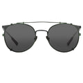Kris Van Assche Sunglasses Round Shiny Black and Green