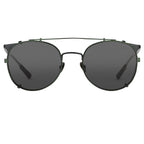 Kris Van Assche Sunglasses Round Shiny Black and Green