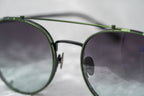 Kris Van Assche Sunglasses Round Shiny Black and Green