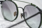 Kris Van Assche Sunglasses Round Shiny Black and Green