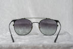 Kris Van Assche Sunglasses Round Shiny Black and Green