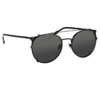 Kris Van Assche Sunglasses Round Shiny Black and Green